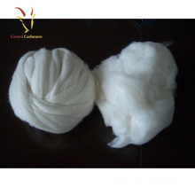 Fibra de lana de cachemira en crudo marrón blanco